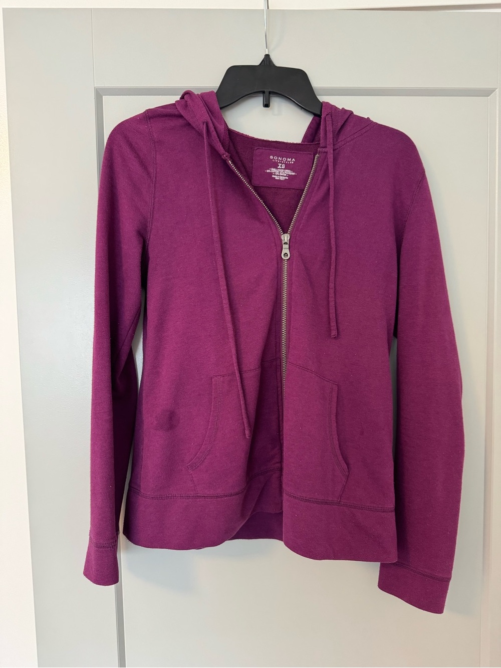 Sonoma Plum Zip-Front Hoodie Jacket